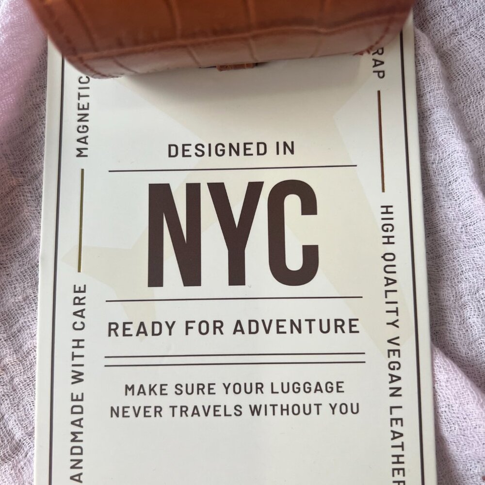 ☀️Core Supply Co. Brown Faux Snake Skin Luggage Tag - Picture 3 of 4